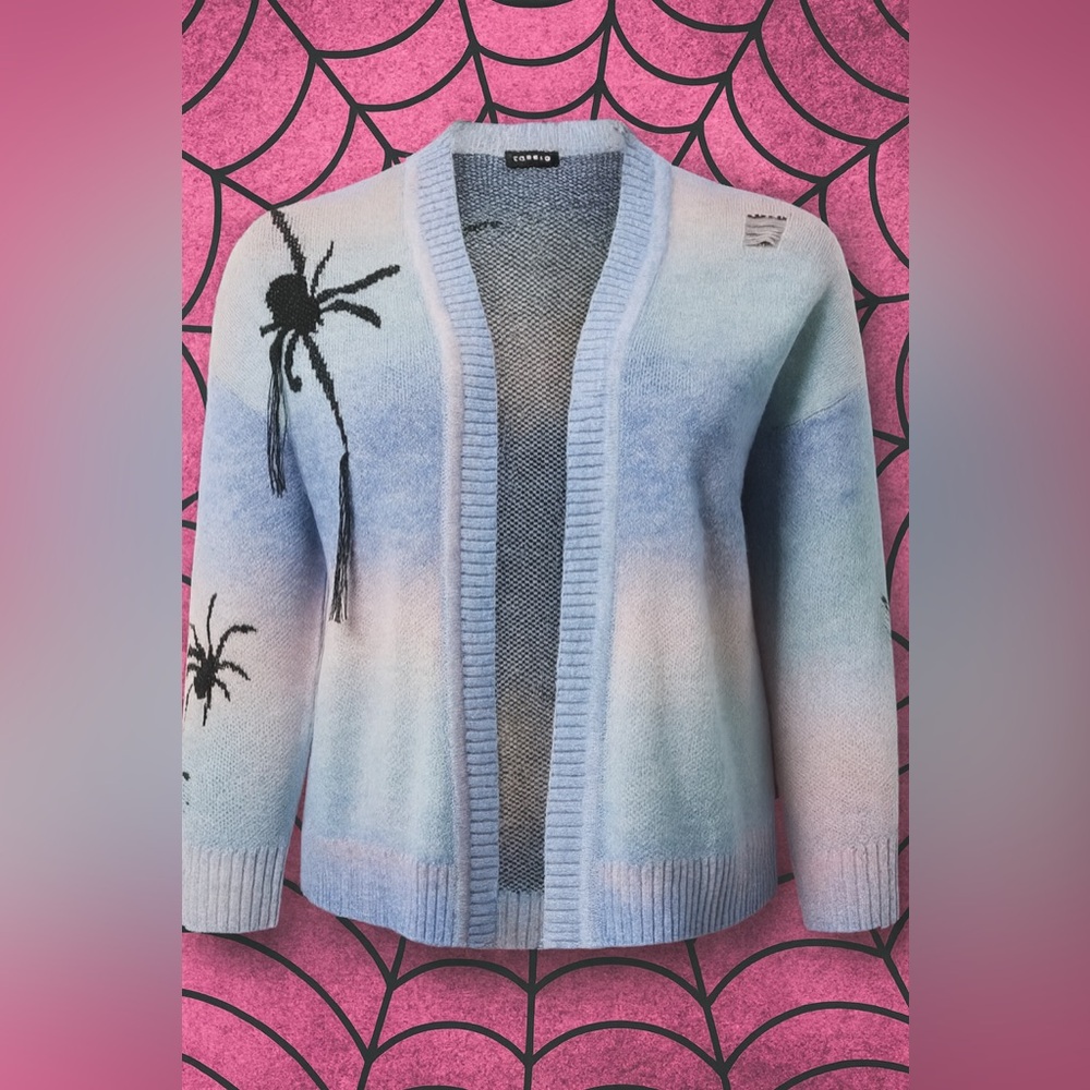 Torrid Blue Purple Pink Ombré Open-Front Spider  Cardigan, 2X, NWT! - Picture 6 of 16